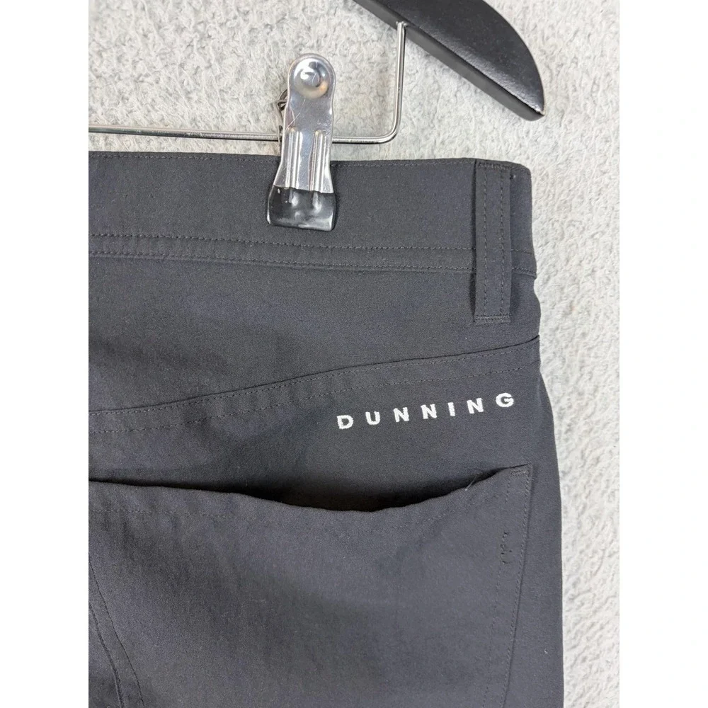 Dunning Pants Mens 32x30 Black Microfiber Stretch Chino Golf Casual Mens Travel
